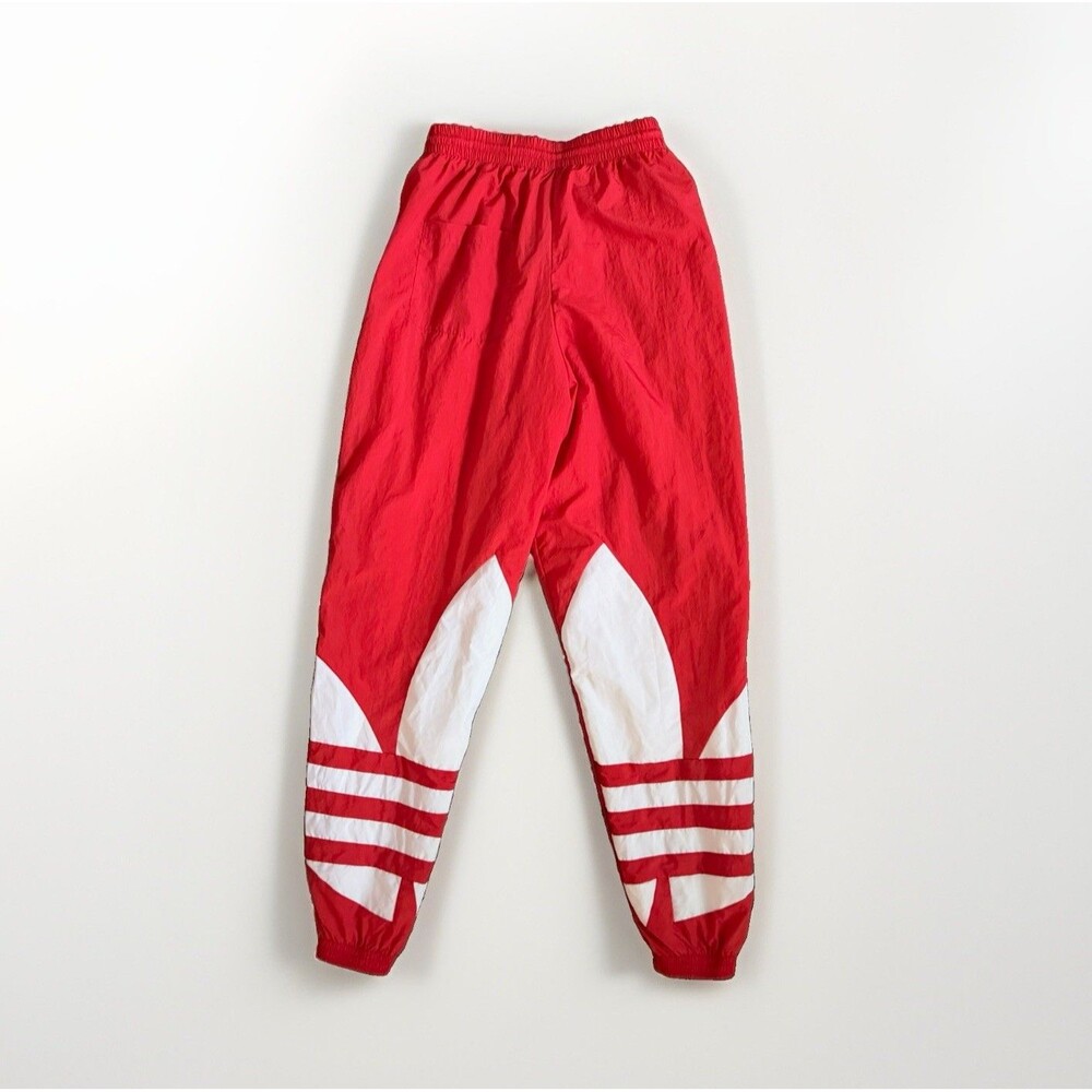 Adidas Originals Trefoil Big Logo Track Pants Joggers Lush Red White Size XS New - Picture 2 of 11